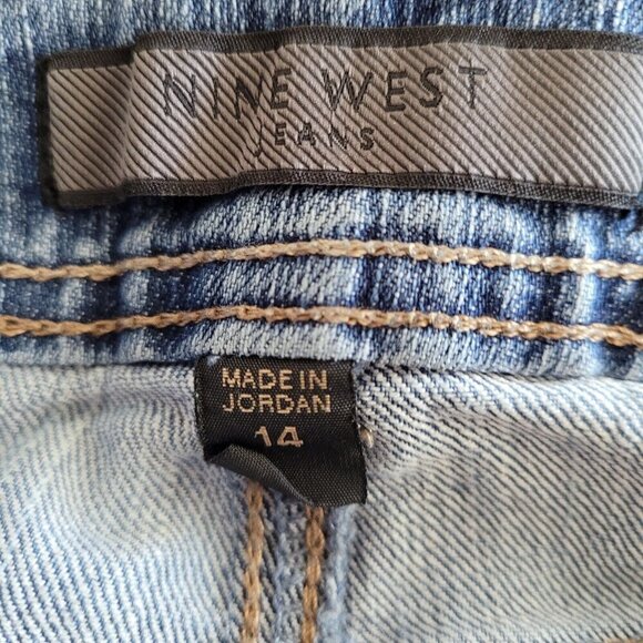 Nine West Sz 14 Jeans Arianna Bootcut Missy Denim Med Wash Soft Stretchy READ - Picture 4 of 5